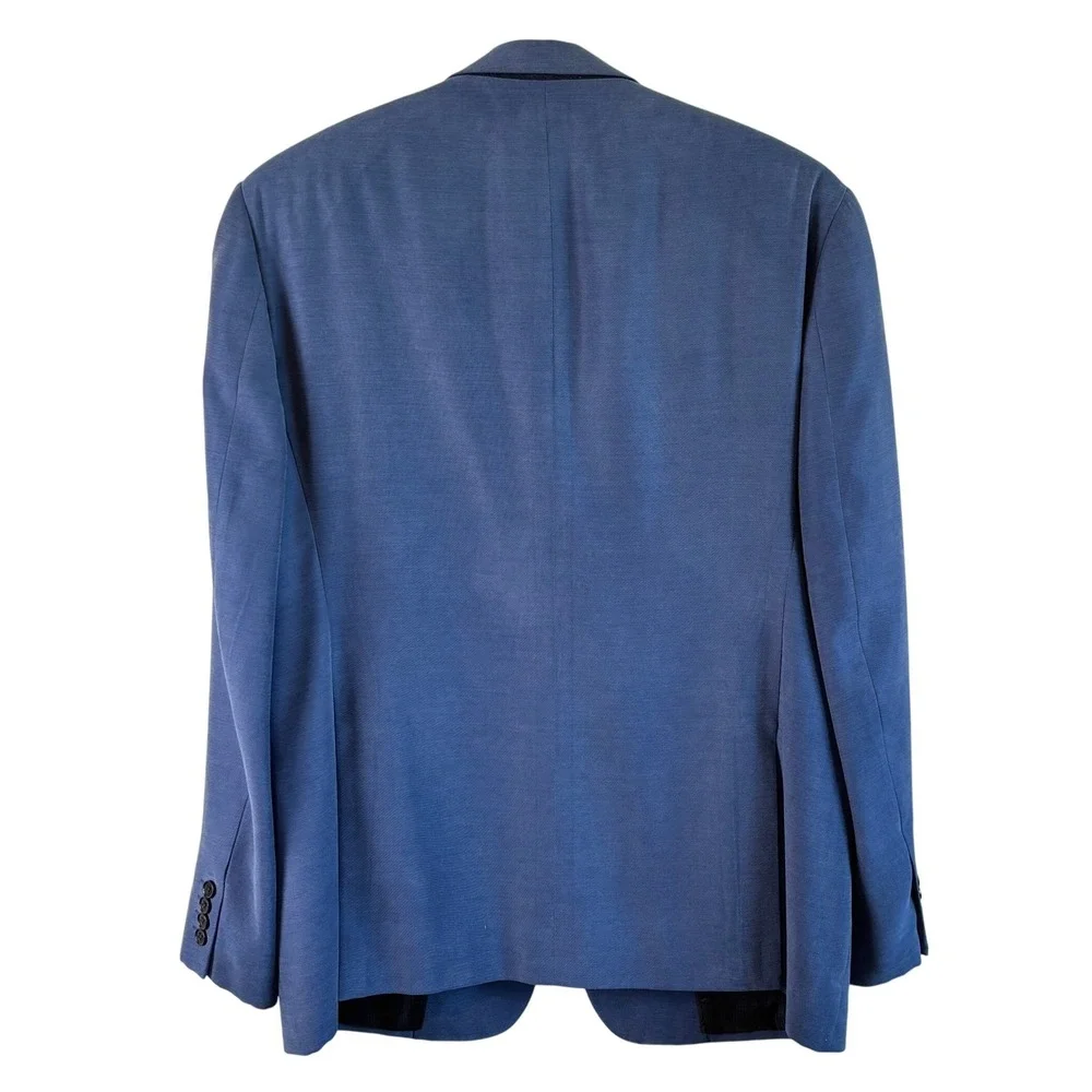 Emporio Armani G Line Blazer Blue Mens Large 54 Viscose Blend 2-Button Jacket
